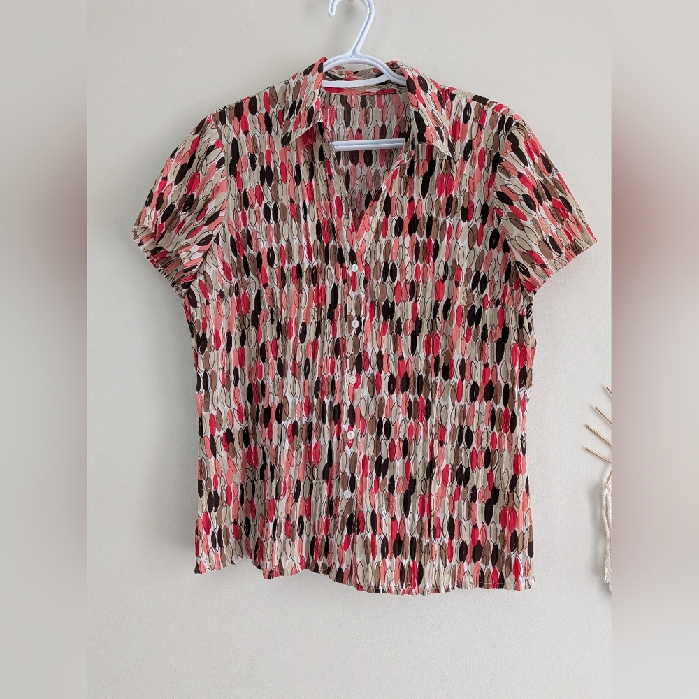 Elegant Women's Multicolor Button-Down Shirt